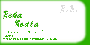 reka modla business card